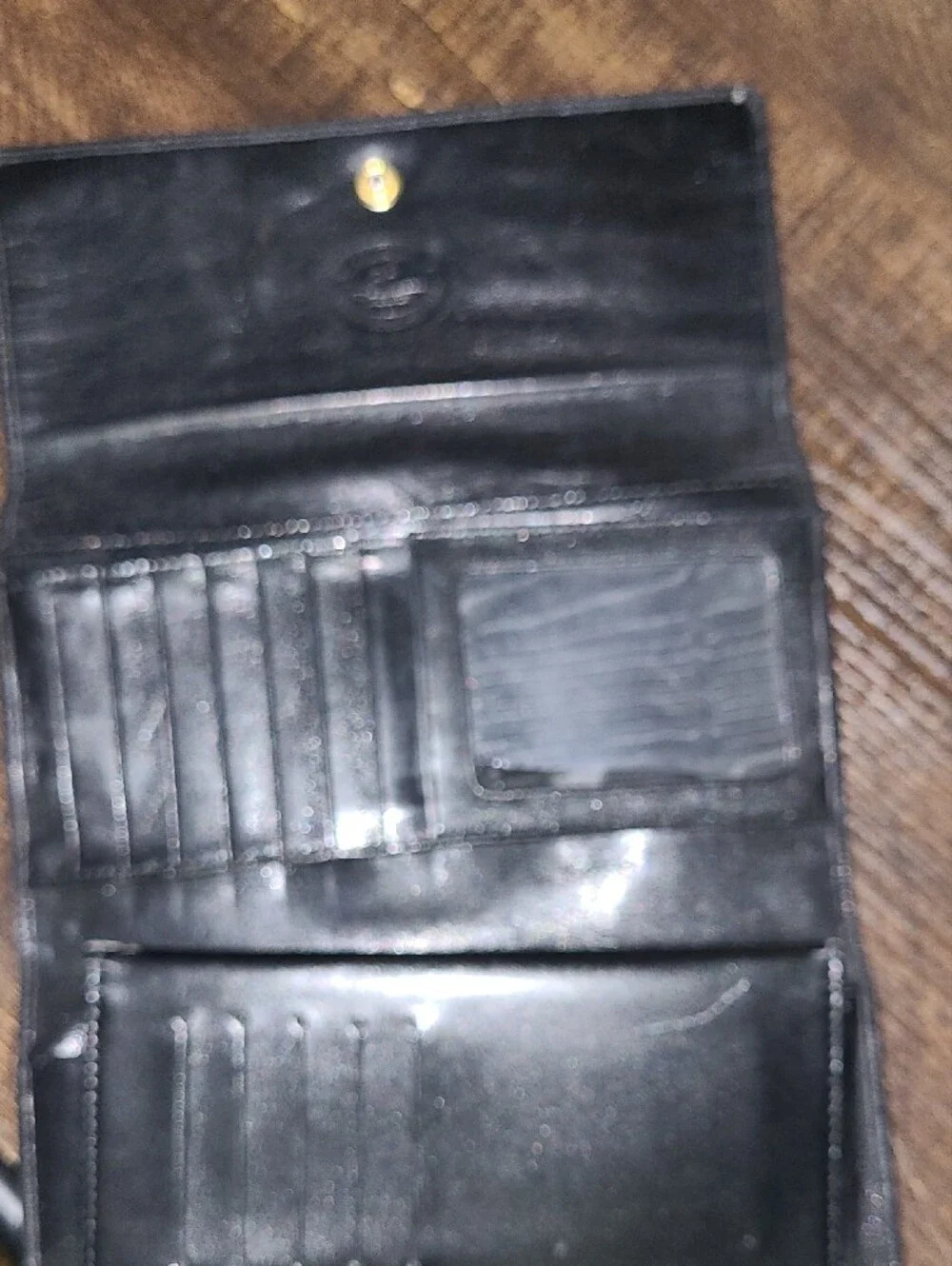 Brahmin Croc-Embossed Brown & Black Leather Clutch Wallet
